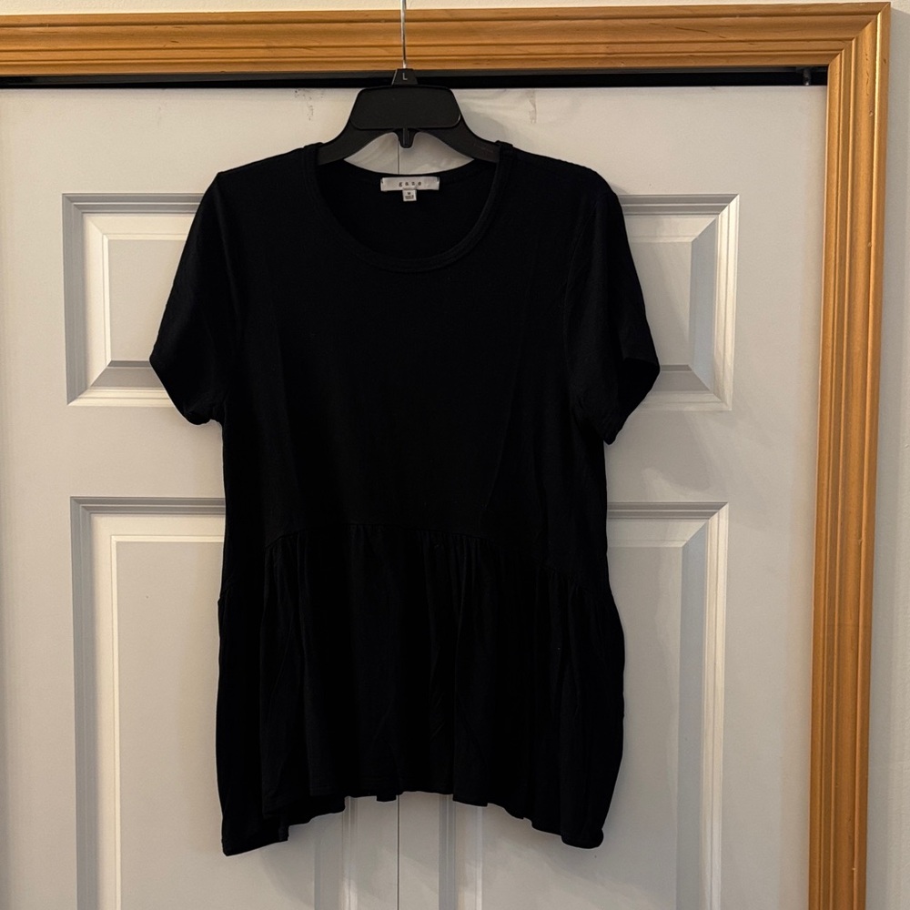 a new day Black Short Sleeve Top
